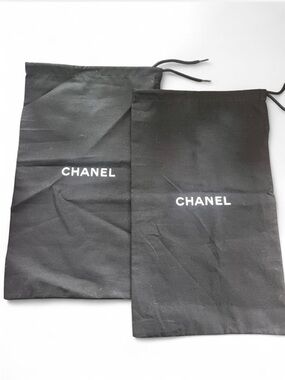 Set of two Chanel shoe dust bags